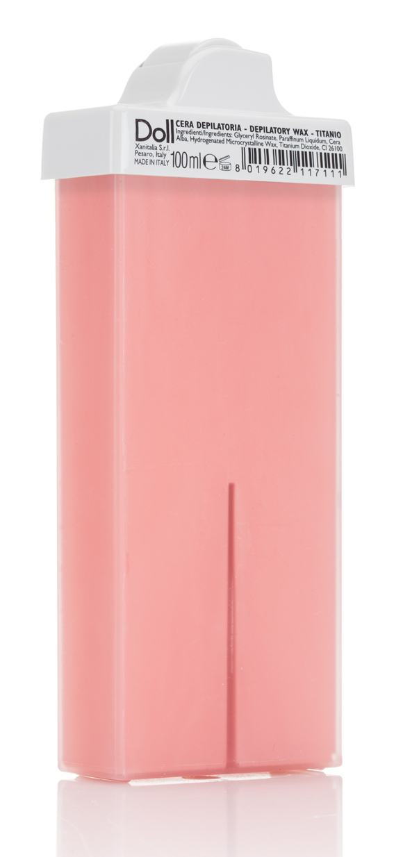 Doll Wachspatrone Titanium (rosa) schmal 100 ml  - für empfindliche Haut -