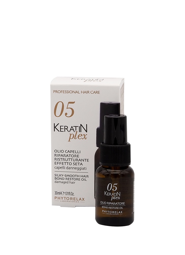 Phytorelax Keratin plex STEP 5 Silky-Smooth Hair Bond Restore Oil, 30 ml