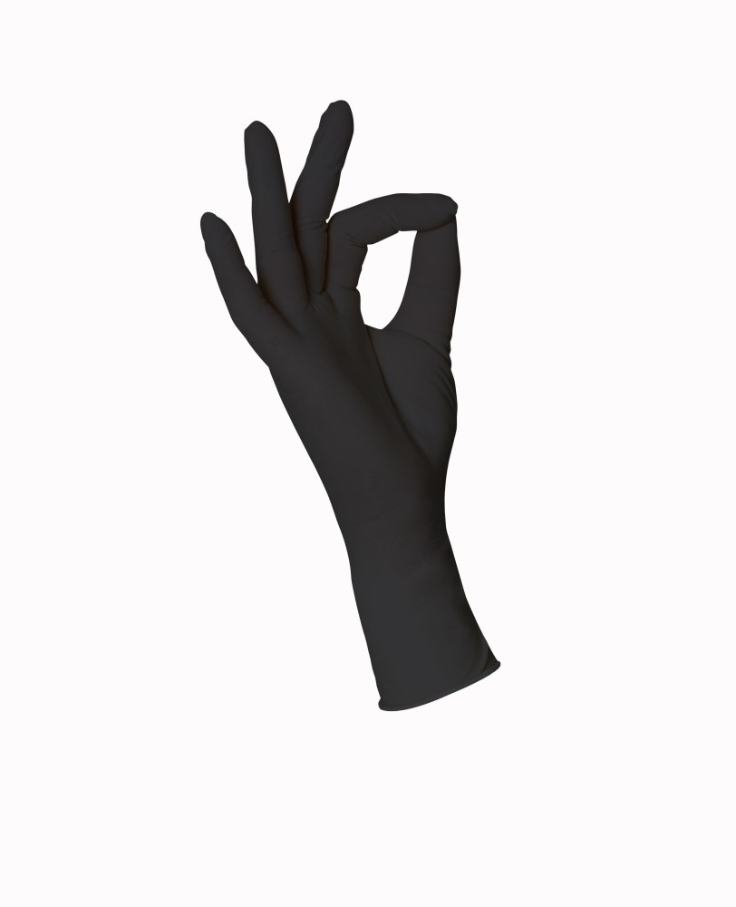 Nitril-Handschuhe STYLE BLACK schwarz, puderfrei, Pack (100 Stück) Größe M by MED COMFORT