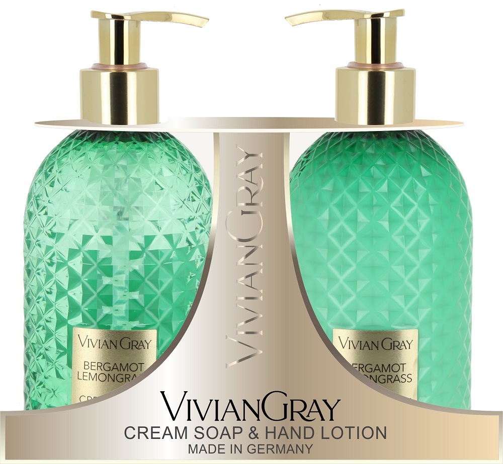 Vivian Gray Gemstones Cremeseife & Handlotion Set Bergamot & Lemongrass 2x300 ml