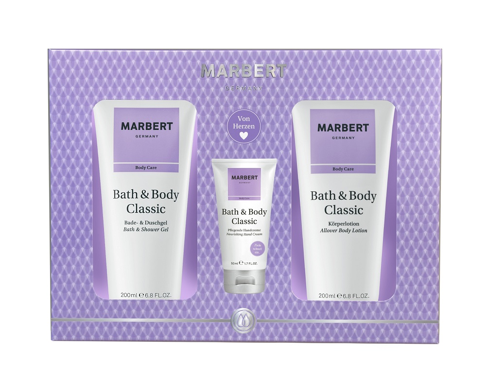 Marbert Bath & Body Classic - Set Duschgel, Körperlotion u. Handcreme