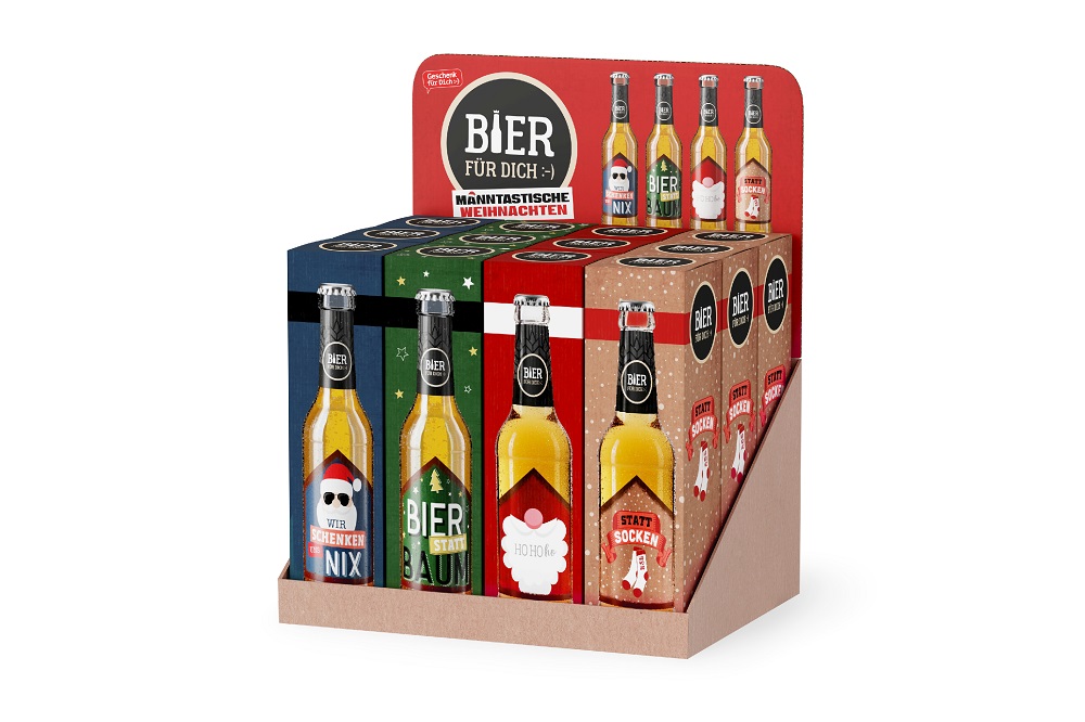 Weihnachtsbier - Display (4 Motive à 3 Stück)