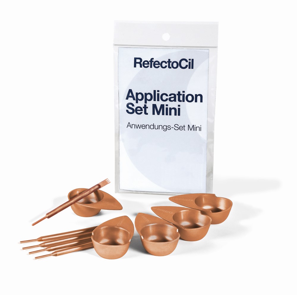 Refectocil Anwendungs-Set Mini rosé gold (5 Mini-Schälchen, 5 Stäbchen)