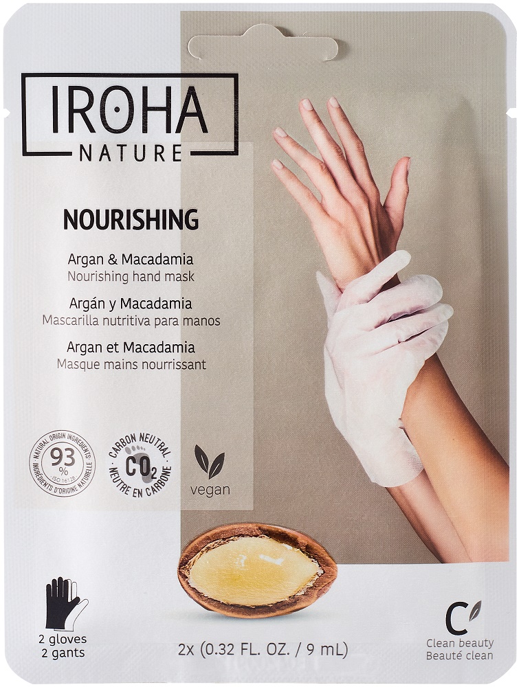 Iroha Handschuh-Maske Nourishing (1 Paar) Argan + Macadamia