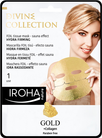 Iroha Foil-Mask Face - Gold + Collagen - Firming Effect (1 Maske)