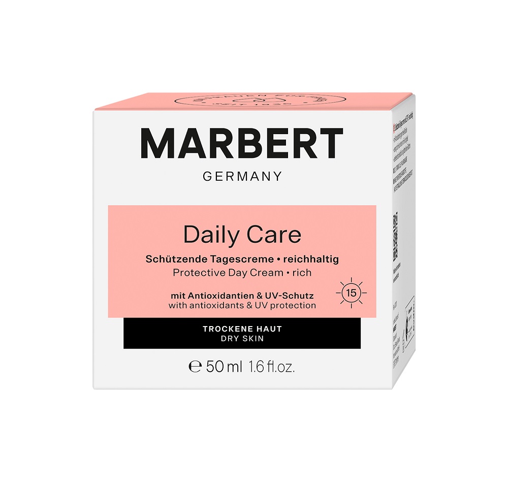 Marbert Daily Care - Schützende Tagescreme, reichhaltig, mit LSF 15, 50 ml