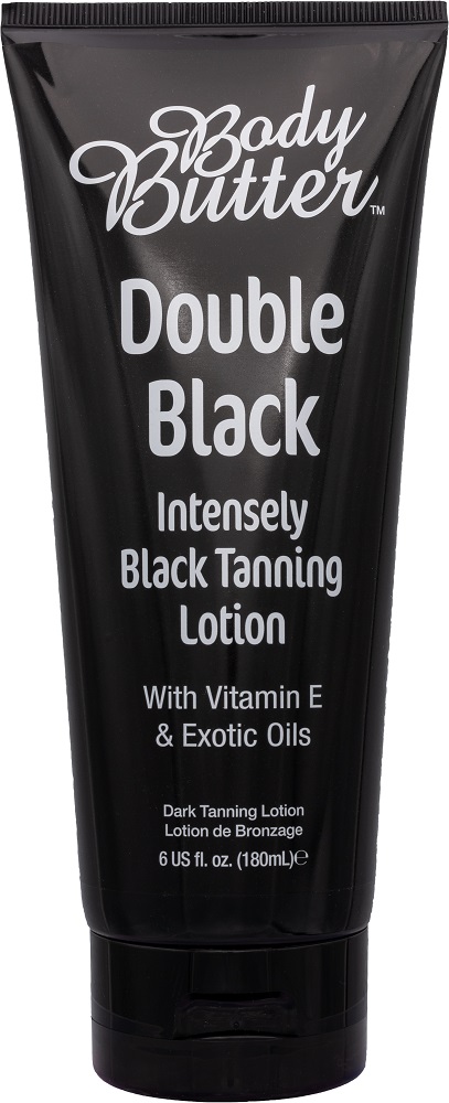 Body Butter Double Black, 180 ml Tube Intensely Black Tanning Lotion with Vitamin E & Exotic Oils