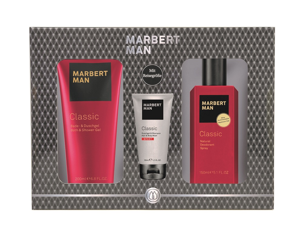 Marbert Man Classic - Set Body Care (Duschgel, Haar- und Duschgel, Deo)