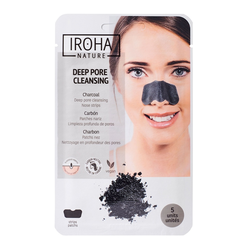 Iroha Deep Pore Cleansing, 15 Sachets (á 5 Patches) im Display Charcoal + Hyaluronic Acid