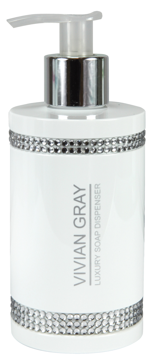 Vivian Gray Handseife Crystal mit Strass-Steinen 250 ml - weiß/silber