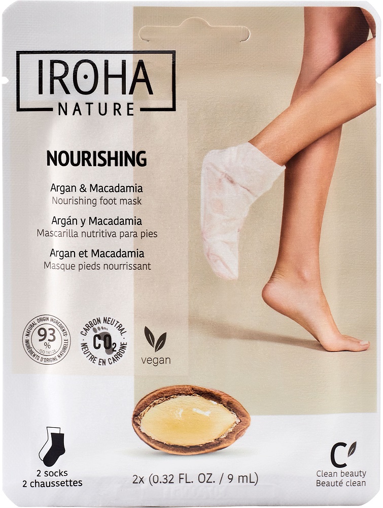 Iroha Socken Maske Nourishing (1 Paar) Argan + Macadamia