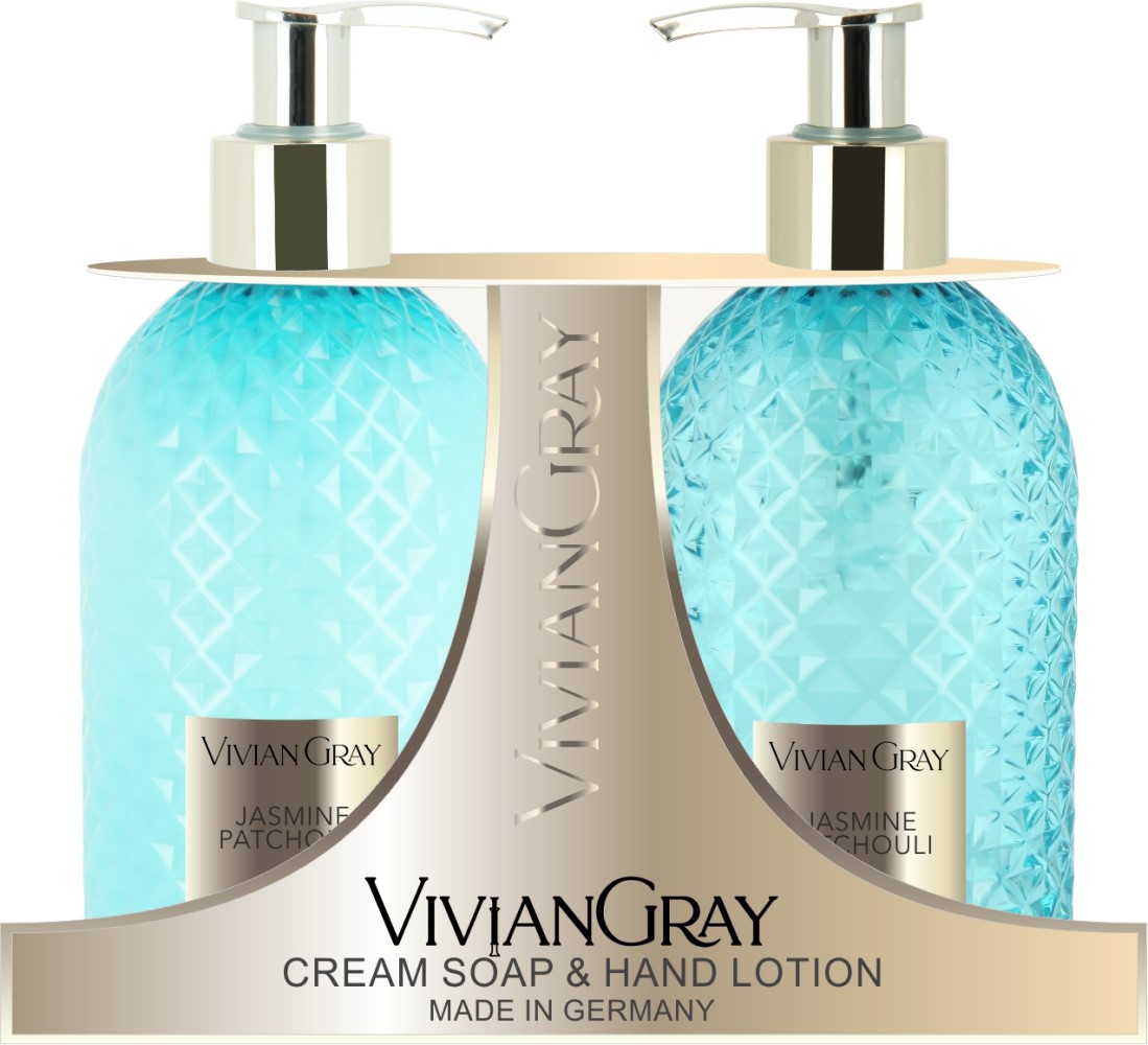 Vivian Gray Gemstones Cremeseife & Hand Lotion Set Jasmine & Patchouli 2 x 300ml