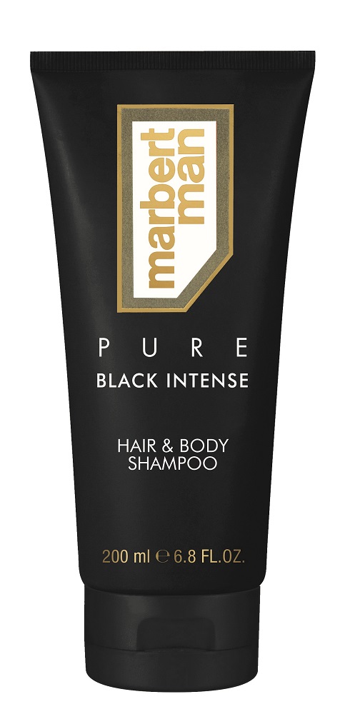 Marbert Man Pure Black Intense – Hair & Body Shampoo, 200 ml