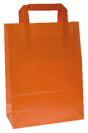 Papiertragetasche Orange (18 x 8 x 22 cm) 50 Stück